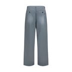 Gray Cotton Casual Pants