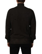 Brown Logo Print Full Zip Sweatshirt Sweater
