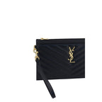 Black Calf Leather Bos Taurus Clutch Bag