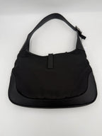 GUCCI JACKIE Leather and Canvas Handbag