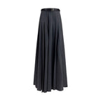 Gray Polyester Long Skirt