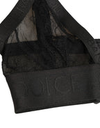 Black Logo Monogram Soft Cup Brassiere Underwear