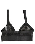 Black Logo Monogram Soft Cup Brassiere Underwear