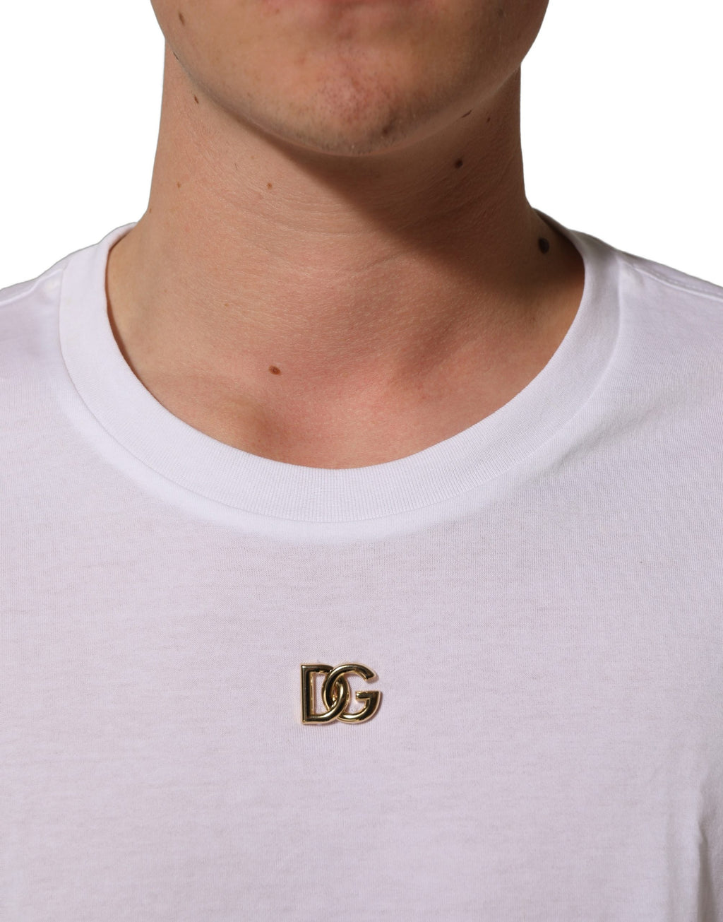 White Metal DG Logo Short Sleeves T-shirt