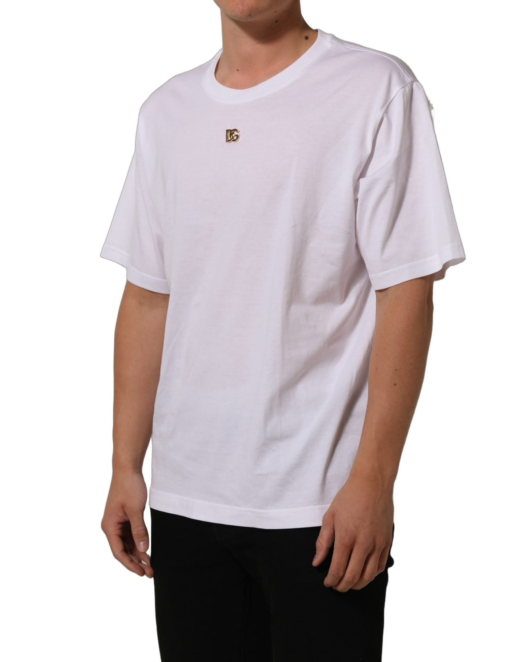 White Metal DG Logo Short Sleeves T-shirt