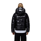 Black Recycled Polyester Full-Length Jacket