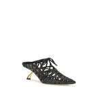 Black Calf Leather Bos Taurus Mules