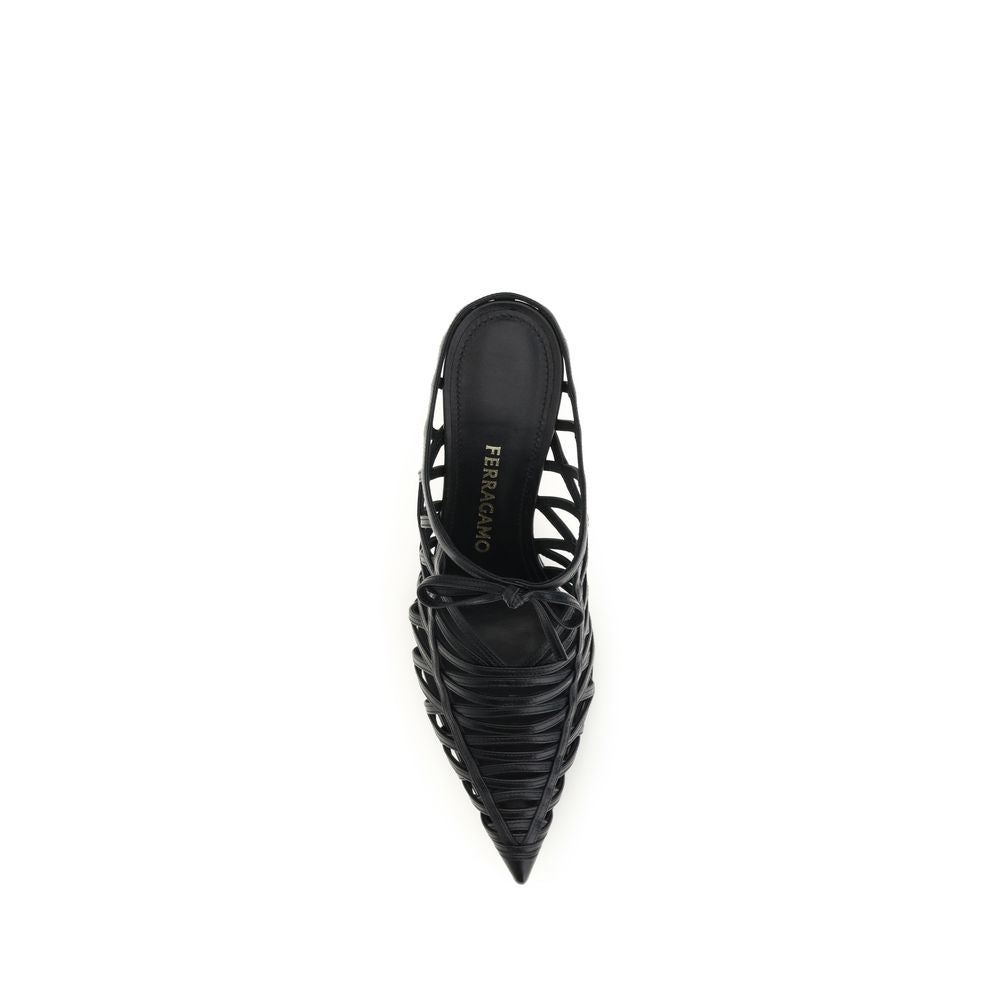 Black Calf Leather Bos Taurus Mules