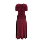 Bordeaux Viscose Casual Dress