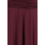 Bordeaux Viscose Casual Dress