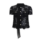 Black Polyester Blouse