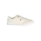 White Polyurethane Women's Sneaker