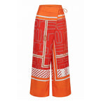 Orange Silk Women's Pant