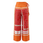 Orange Silk Women's Pant