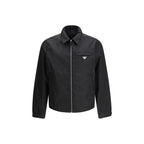 Black Recycled Polyamide Full-Length Jacket