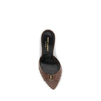 Brown Calf Leather Bos Taurus Mules