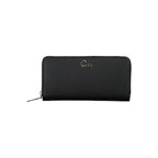Black Polyester Womens Wallet