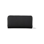 Black Polyester Womens Wallet