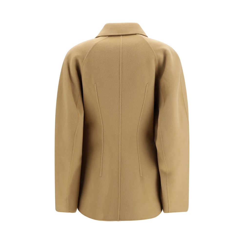 Beige Wool Oves Aries Full-Length Jacket
