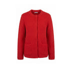 Red Cotton Women's Cardigan