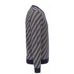 Blue Linen Men Sweater