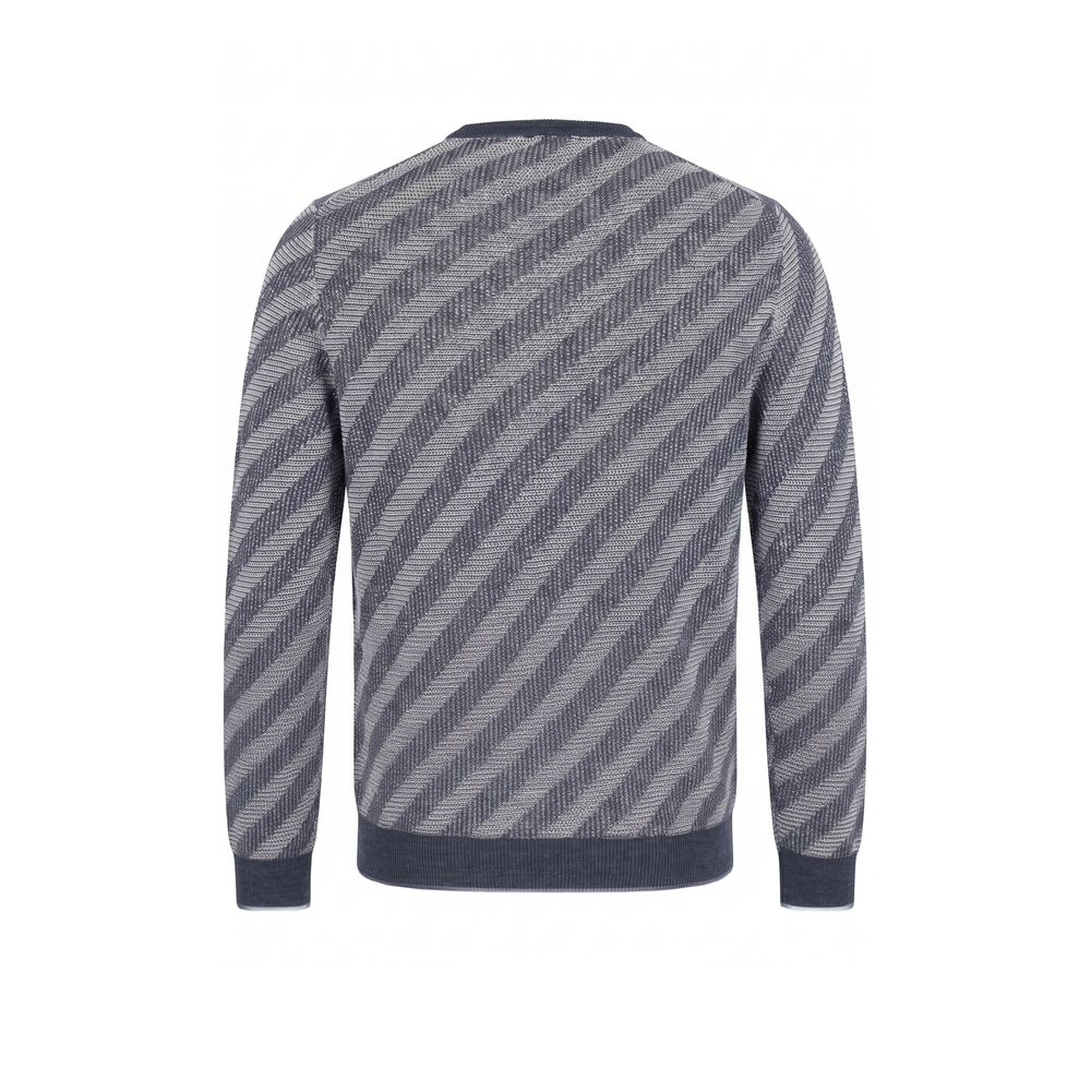 Blue Linen Men Sweater