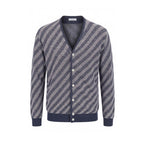 Blue Linen Men Cardigan