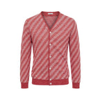 Red Linen Men Cardigan