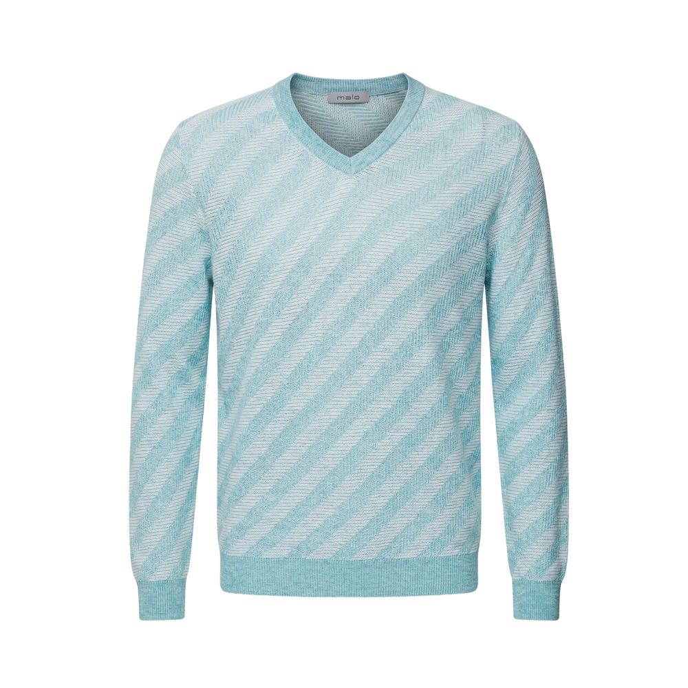 Light Blue Linen Men's Sweater