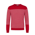 Red Cotton Men Sweater