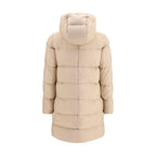 Beige Polyester Full-Length Jacket