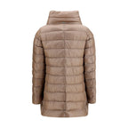 Beige Polyester Full-Length Jacket