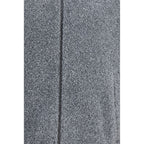 Gray Polyester Full-Length Jacket