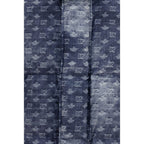 Blue Polyester Full-Length Jacket