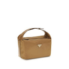 Beige Recycled Polyamide Shoulder Bag