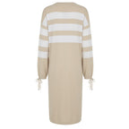 Beige Cotton Women Dress