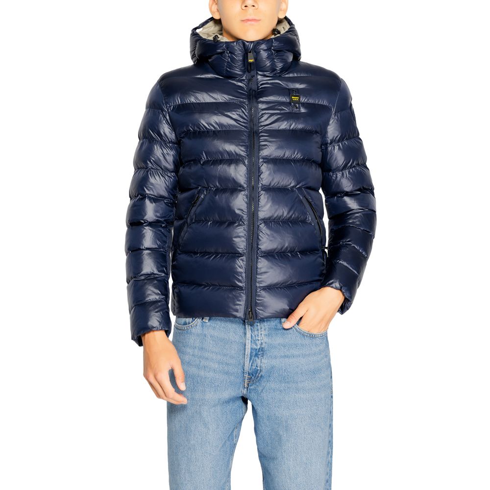 Blue Polyester Shell Jacket