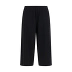 Black Cotton Casual Pants