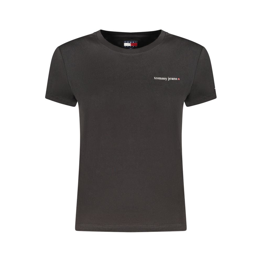 Black Cotton Womens T-Shirt