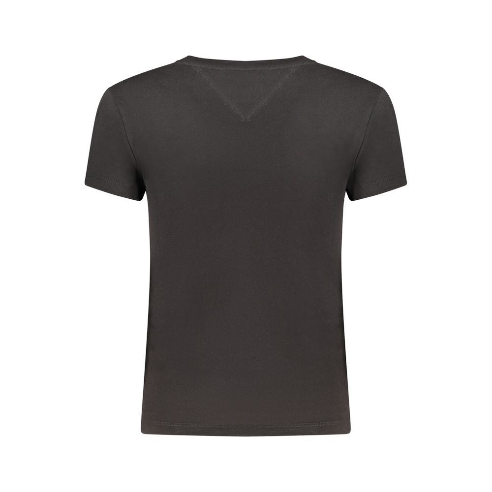 Black Cotton Womens T-Shirt