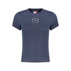 Blue Cotton Women's T-Shirt