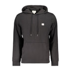 Black Cotton Men Hoodie