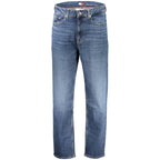 Blue Cotton Men's Jean Refined with Tapered Silhouette