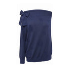 Blue Cotton Women Sweater