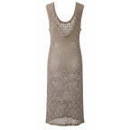 Beige Cotton Women Dress
