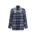 Blue Polyester Pattern Shirt