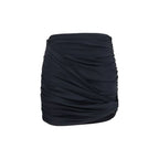 Black Polyamide Mini Skirt