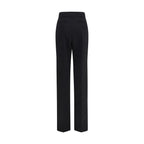 Black Wool Oves Aries Flared Pants