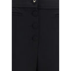 Black Wool Oves Aries Flared Pants