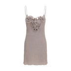Beige Lyocell Casual Dress